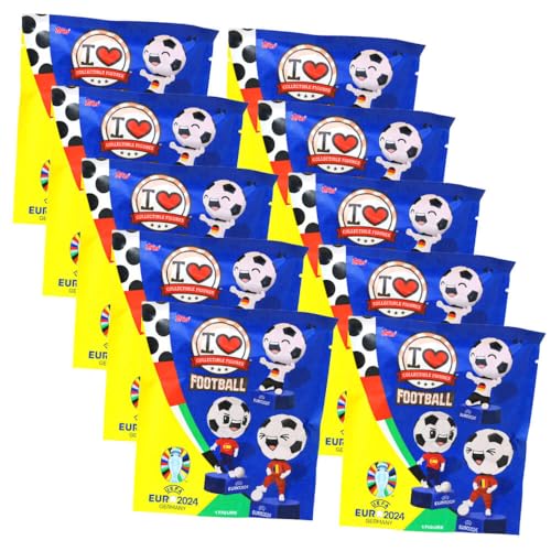 Topps I Love Football Figur - UEFA Euro 2024 Germany - EM Sammelfigur - Auswahl (10 Tüten) von Generisch