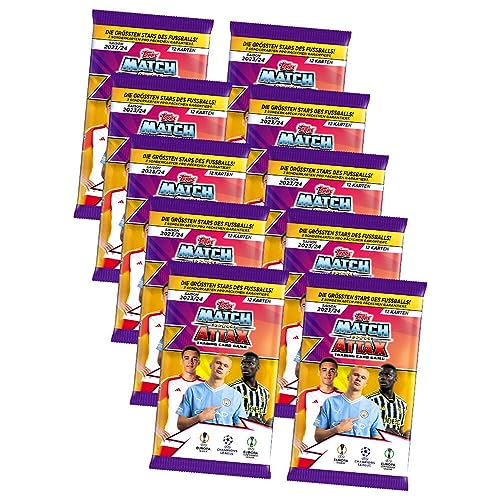 Topps Match Attax Karten Champions League 2023-2024 - Sammelkarten - Auswahl (10 Booster) von Generisch