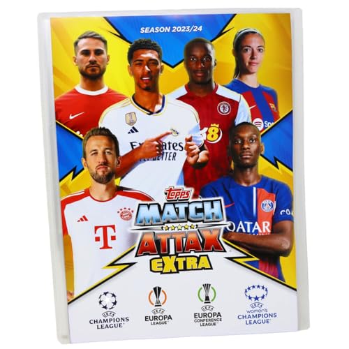 Topps Match Attax Karten Champions League Extra 2023-2024 - Sammelkarten - 1 Sammelmappe von Generisch