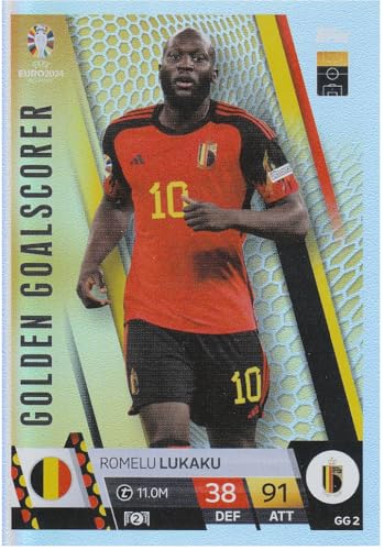 Topps Romelu Lukaku Belgien Rainbow Glitzer Golden Goalscorer Fußball Sammelkarte GG 2 von Generisch