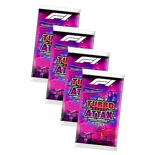 Topps Turbo Attax Karten 2023 Formula 1 - Sammelkarten - Trading Cards - 4 Booster von Generisch