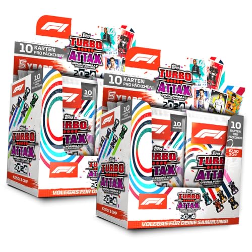 Topps Turbo Attax Karten 2024 Formula 1 - Sammelkarten - Trading Cards - 2 Display von Generisch