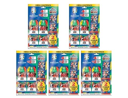 Topps UEFA Euro 2024 Germany Match Attax Trading Cards – 5X Mega Multipack von Match Attax