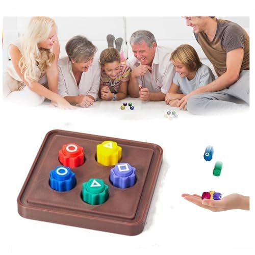 Traditionelles Koreanisches Spiel, Gonggi Jack Stone Pebbles Set – klassischer Hand-Auge-Koordinationsspaß, pädagogisches Spielzeug für Kinder, Familienaktivität (5pcs+Base) von Generisch