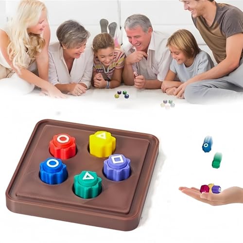 Traditionelles Koreanisches Spiel, Gonggi Jack Stone Pebbles Set – klassischer Hand-Auge-Koordinationsspaß, pädagogisches Spielzeug für Kinder, Familienaktivität (5pcs+Base) von Generisch