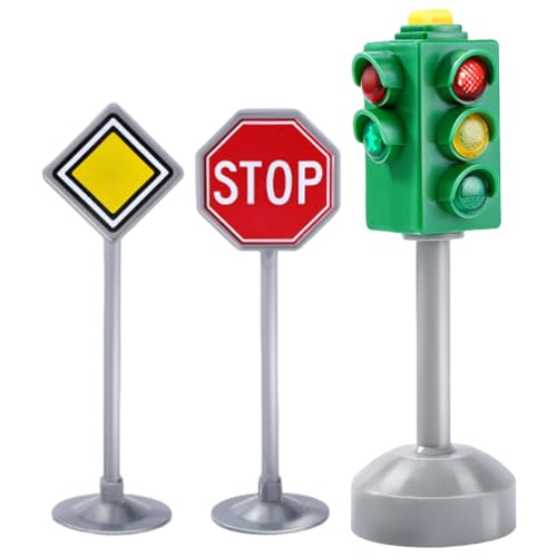 Traffic Light Toy, Traffic Signal Toy, Educational Traffic Toy, Small Crosswalk Signal, Stop Light Model, Signal with Lights and Sounds Safety Traffic Indicator Birthday Playset Toy for Kids Boys von Generisch