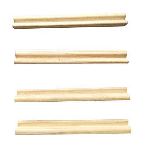 Tragbare Domino-Halter,Set mit 4 massiven Domino-Haltern aus Holz | Domino-Rack-Set Tabletts für Kinder, Domino-Spiel, mexikanischer Zug, Mahjong (Dominos Nicht im Lieferumfang enthalten) von Generisch