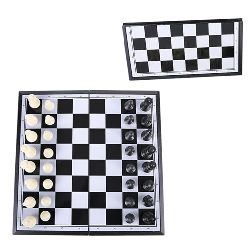 Tragbares Reiseschach | Tragbares magnetisches Reise-Schach-Klappbrett – Schach-Sets, Spiel für Kinder, Alter 6 bis Erwachsene, Familienspaß von Generisch