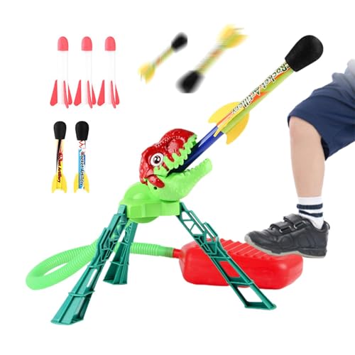 Treten Sie auf die Rakete, springen Sie auf die Rakete, Sprungspielzeug-Duellraketen aus Schaumstoff, Outdoor-Spielzeug für Kinder, Funsport, interaktives STEM-Spielzeug mit Lichtern für Kinder, und M von Generisch