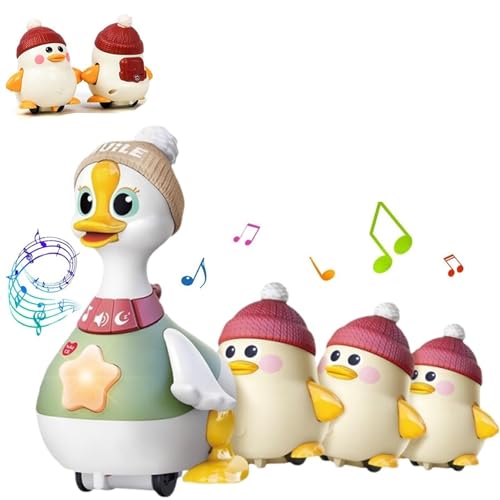 Tummy Time Duck Toy, Duck Family Toy with Music, Walking Duck with Baby Ducks, Light up Swinging Crawling Toys, Music Crawling Walking Toys Boys Girls Birthday Gift (with 3 Ducks) von Generisch