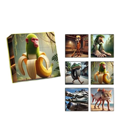 Tung Sahur Stick Man Magnetic Block Puzzle Italian Brain, Funny Tung Sahur Toy for Kids and Adults, 16 Pieces Puzzle to Piece 6 Different Patterns Tung Sahur Stick Man Magnetic Block Puzzle Italian Brain, Funny Tung Sahur Toy for Kids and Adults, 16 Pieces Puzzle to Piece 6 Different Patterns von Generisch