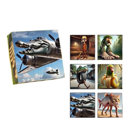 Tung Sahur Stick Man Magnetic Block Puzzle Italian Brain, Funny Tung Sahur Toy for Kids and Adults, 16 Pieces Puzzle to Piece 6 Different Patterns Tung Sahur Stick Man Magnetic Block Puzzle Italian Brain, Funny Tung Sahur Toy for Kids and Adults, 16 Pieces Puzzle to Piece 6 Different Patterns von Generisch