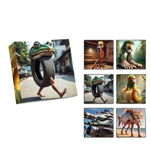 Tung Sahur Stick Man Magnetic Block Puzzle Italian Brain, Funny Tung Sahur Toy for Kids and Adults, 16 Pieces Puzzle to Piece 6 Different Patterns Tung Sahur Stick Man Magnetic Block Puzzle Italian Brain, Funny Tung Sahur Toy for Kids and Adults, 16 Pieces Puzzle to Piece 6 Different Patterns von Generisch