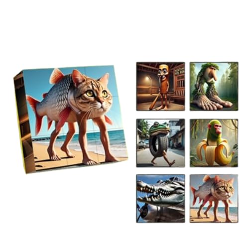 Tung Sahur Stick Man Magnetic Block Puzzle Italian Brain, Funny Tung Sahur Toy for Kids and Adults, 16 Pieces Puzzle to Piece 6 Different Patterns Tung Sahur Stick Man Magnetic Block Puzzle Italian Brain, Funny Tung Sahur Toy for Kids and Adults, 16 Pieces Puzzle to Piece 6 Different Patterns von Generisch