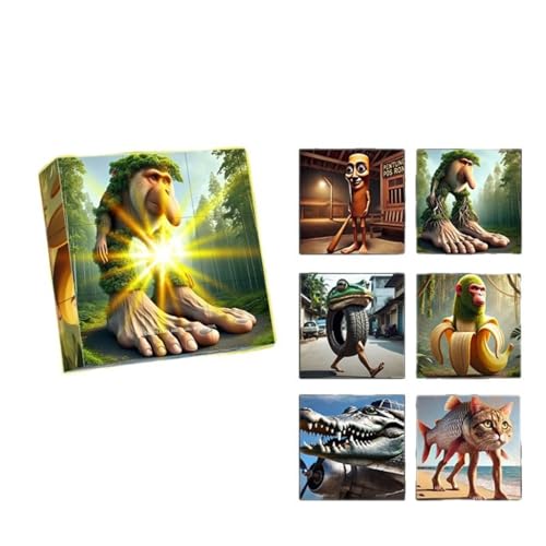 Tung Sahur Stick Man Magnetic Block Puzzle Italian Brain, Funny Tung Sahur Toy for Kids and Adults, 16 Pieces Puzzle to Piece 6 Different Patterns Tung Sahur Stick Man Magnetic Block Puzzle Italian Brain, Funny Tung Sahur Toy for Kids and Adults, 16 Pieces Puzzle to Piece 6 Different Patterns von Generisch