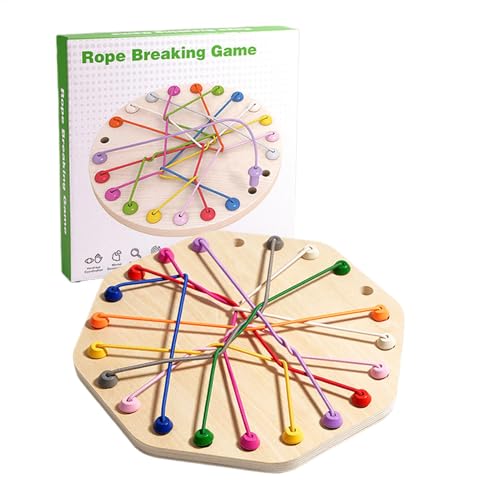 Twist Knots Game, Untangle Rope Puzzle, Brain Teaser Toy, Interactive Fine Motor Skill Development Educational Suitable for Girls and Boys, 8.78x8.78x0.51 Inches von Generisch