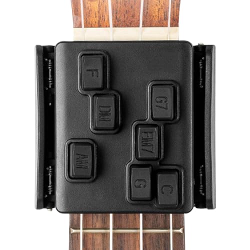 Ukulele Chord Presser Ukulele Attachment Guitar Trainer, Easy Press Chord Ukulele Aid, Guitar Chord Trainer for 23-26 Inches Ukulele, Beginner-Friendly Ukulele Accessory for Chord Practice von Generisch