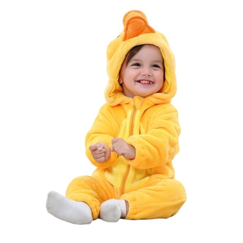 Uni-Babysuit, niedliches Halloween-Kostüm, für Jungen, Mädchen, Kleinkinder, Baby-Kostüme, Kleinkind, Pyjama, Schweißanzüge für Teenager-Mädchen (Gelb, 12–18 Monate) von Generisch