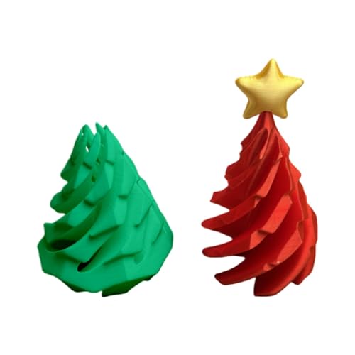 Unmöglicher Kegel-Weihnachtsbaum – -Gedruckter Spiralkegel-Weihnachtsbaum | Passthrough-Skulptur, Spiralkegel-Zappelspielzeug, Rot-grüner Unendlichkeits-Spiralbaum, Lustige Desktop-Dekoration Für We von Generisch