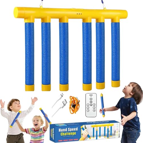 Upgrade Reflex Catching Sticks Game, Sicherstellen Clear Catch All Drop Stick Catch Win Game, Hand Eye Reaction Training Toy für Erwachsene Kinder 2024, Adjustable Speed Catching Game. (Blau) von Generisch