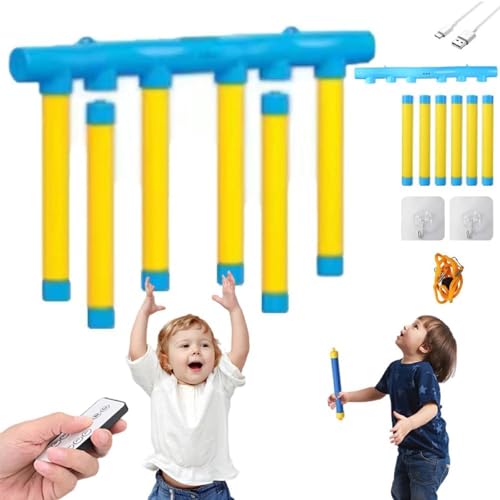 Upgrade Reflex Catching Sticks Game, Sicherstellen Clear Catch All Drop Stick Catch Win Game, Hand Eye Reaction Training Toy für Erwachsene Kinder 2024, Adjustable Speed Catching Game. (Gelb) von Generisch