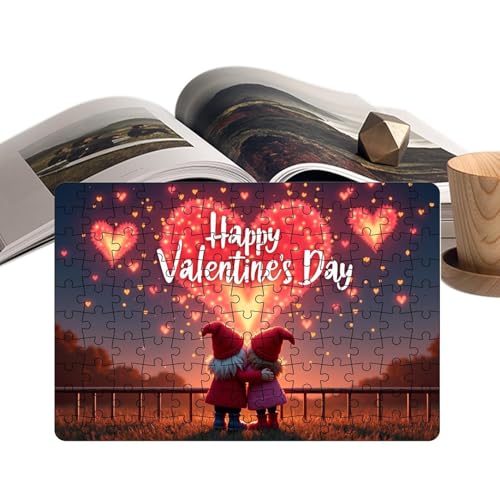 Valentinstag-Puzzle für Kinder,Puzzle Valentinstag | Lernpuzzlespiel | Buntes Lernpuzzle, Romantisches, herausforderndes Puzzle für Erwachsene, Set mit 130 entspannenden Familienpuzzles von Generisch