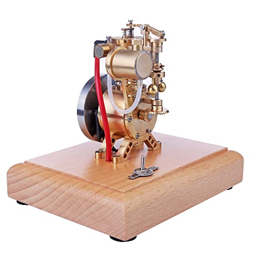 Verbrennungsmotor Modellbausatz - 1,6 cc horizontaler Mini wassergekühlter 4-Takt-Motor mit Holzsockel für Physik-Experimente, ideal für Erwachsene Verbrennungsmotor Modellbausatz - 1,6 cc horizontaler Mini wassergekühlter 4-Takt-Motor mit Holzsockel für Physik-Experimente, ideal für Erwachsene von Generisch