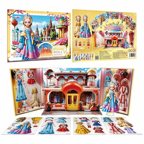 Verkleidungsspiele | Prinzessin magnetische Verkleidungsaufkleber Papierpuppe - Lernspielzeug Rollenspiel Für Kinder Mädchen Reisespiele Geburtstagsgeschenk Partymitgebsel Verkleidungsspiele | Prinzessin magnetische Verkleidungsaufkleber Papierpuppe - Lernspielzeug Rollenspiel Für Kinder Mädchen Reisespiele Geburtstagsgeschenk Partymitgebsel von Generisch