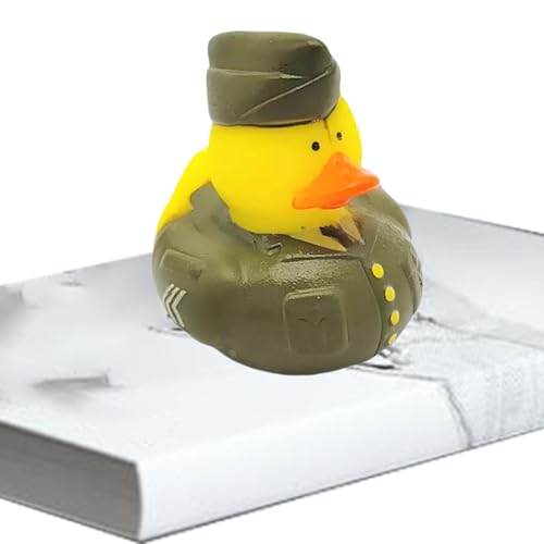 Veteranen - Quietschenten, Coole Gummienten | Sammlung Badespielzeug Veteran Gummienten,Lustige Uniform-Ente, Partygeschenke von Generisch