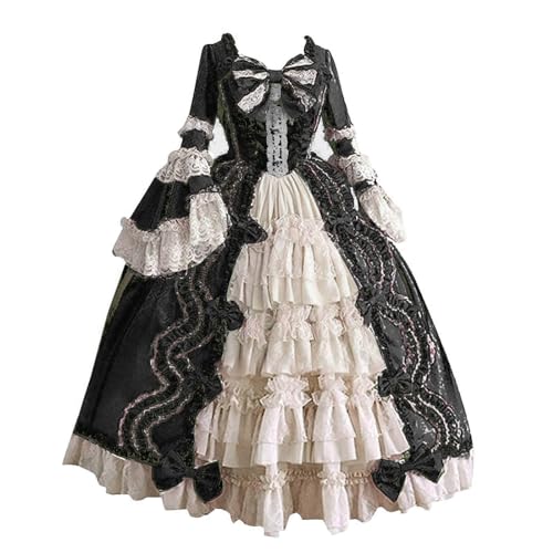 Viktorianisches Kleid, Gothic-Kleidung für Damen, Kleider für Damen, Übergröße, Halloween-Kostüme, Anime-Kleid, mittelalterliches Kleid, französisches Lolita-Kleid, Prinzessinnen-Kostüm, ausgestellte von Generisch