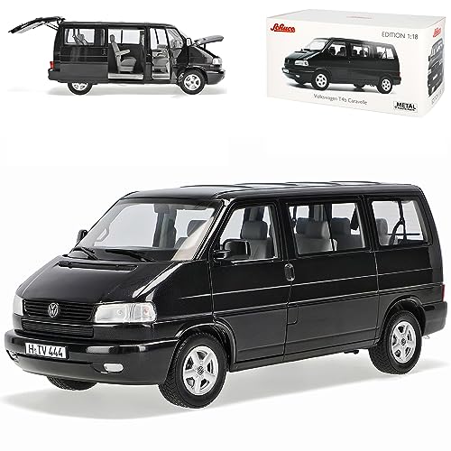 Volkwagen T4 B Caravelle Bus Personen Transporter Schwarz 1990-2003 1/18 Schuco Modell Auto von Generisch