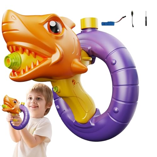 Wasser -Squirter, Wasserschützen für Kinder - Elektrischer Dinosaurierhai -Wassersprühgerät,Sommer im Freien Spaß, leckeres 900 ml Tank, Pool Toy Party -Gefälligkeiten für Schwimmbad, Park, von Generisch