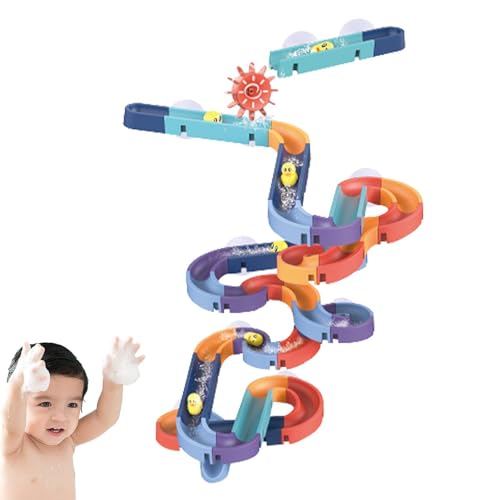 Wasserbahn Badewanne Badespielzeug | Badespielzeug für Kleinkinder, Wasserwand, Badewannenbahn, Spielzeug-Set - Badewannen-Spielzeugrutsche für Kleinkinder ab 3 Jahren. -Set zum Auseinandernehmen. Dus von Generisch