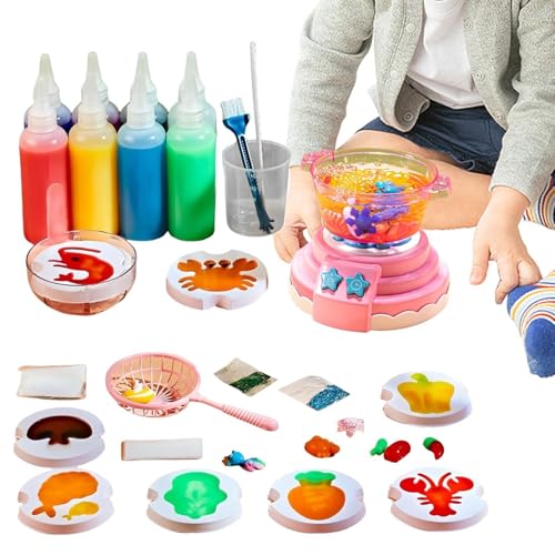 Wassergel-Spielzeug-Kreationsset, magische Gele, Wasserspielzeug-Set, Wasserfee-Wassergel-Set, sicheres handgemachtes Herstellungsmaterial-Set, lustiges kreatives magisches Gel-Spielzeug für Kinder von Generisch