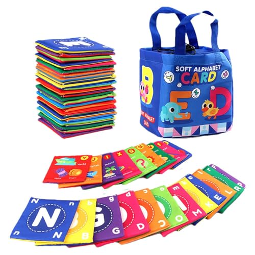 Weiche Babybücher - Baby-Badebücher | 26 Stück Interaktives Spielzeug für die Früherziehung, Stoffbücher mit alphabetischen Zahlen Weiche Babybücher - Baby-Badebücher | 26 Stück Interaktives Spielzeug für die Früherziehung, Stoffbücher mit alphabetischen Zahlen von Generisch