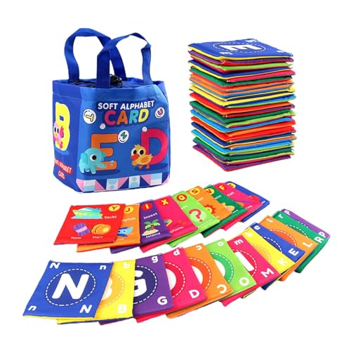 Weiches Kinderbuch, Sinnesbücher für Kinder, Polyester-Baumwolle mit hohem Kontrast, sensorisches Spielzeug, Buchaktivitäten, Attraktives pädagogisches Buchspielzeug, waschbares Frühentwicklungszubehö von Generisch