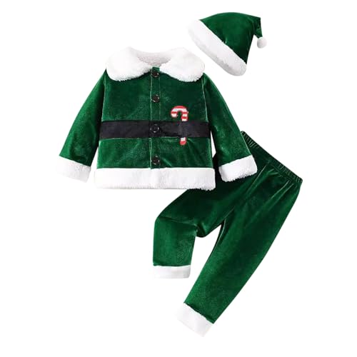 Weihnachten Baby Jungen Mädchen Langarm Dick Oberteile und Hosen mit Hut Outfit Weihnachtskostüme Weihnachtsoutfit Weihnachtskostüme für Weihnachtsfeier Party Cosplay Party von Generisch