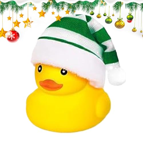 Weihnachten Gummiente Auto Dekoration, Enten Auto Armaturenbrett Dekorationen, Weihnachten Gummi Enten Auto Dekorationen, Gelbe Quietscheente Duck Armaturenbrett Ornamente von Generisch