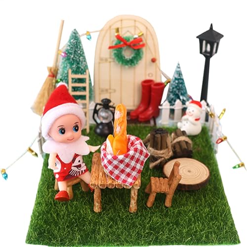 Weihnachts-Puppenhaus-Dekorationen,Weihnachts-Puppenhaus-Zubehör,24X kleine Puppenhauszubehör - Handgefertigte Puppenhaus-Möbel, Kunsthandwerk, Kinder, vorgeben, Spielzeug von Generisch