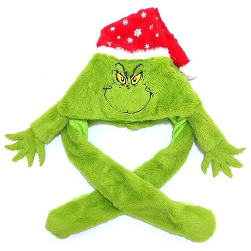 Weihnachtsmütze Kinder, 2025 Neues Modell Weihnachtsmütze Kinder, Weihnachtsmützen Erwachsene, Weihnachtsmütze Lustig, Grinch Mütze Erwachsene, Weihnachtsmütze Erwachsene, Weihnachts Mütze (A) von Generisch