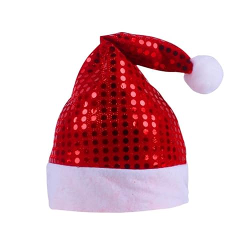 Weihnachtsmütze Kinder Unisex Nikolausmütze, Lustige Weihnachtsmützen Erwachsene mit Glitzer Pailletten, Weihnachtsmütze Baby, Familie Weihnachten Weihnachtsmann Kostüm Mütze Weihnachtsmannmütze von Generisch