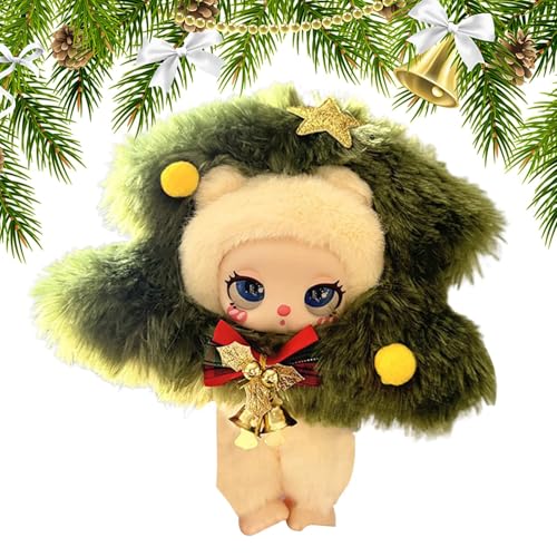 Weihnachtspuppenkleidung,Weihnachtspuppenkleidung | Outfit-Zubehör Plüschpuppenkleidung | Weiche Anime-Plüschkleidung, Puppenkleidungsanzug, festliches Weihnachtspuppenzubehör für , lustige Kinder von Generisch