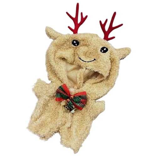 Weihnachtspuppenkleidung - Weiche Puppenkleidung Zubehör - 20.0 cm Süße Elchgeweih Kleidung Lustiges Puppenzubehör für Mädchen von Generisch