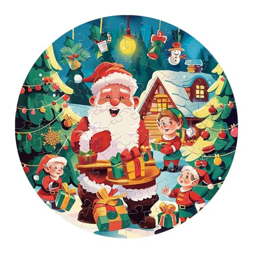 Weihnachtspuzzle 70 Teile,Weihnachtspuzzle - Weihnachtspuzzle für Kinder | Puzzle Education 70 Teile, 2D Jedes Teil ist EIN einzigartiges Puzzle für den verschneiten Heiligabend von Generisch