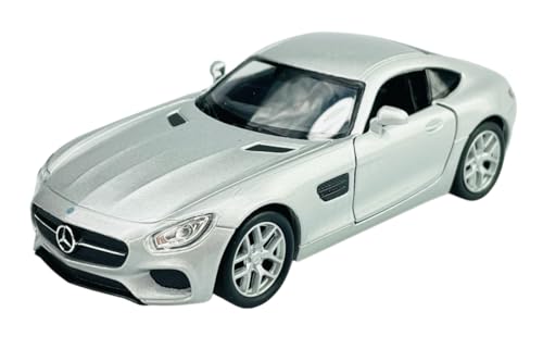 Welly Mercedes-Benz AMG GT S Coupe Silber 2014 1/34-1/39 Metal Modell Auto Die Cast Neu im Kasten von Generisch