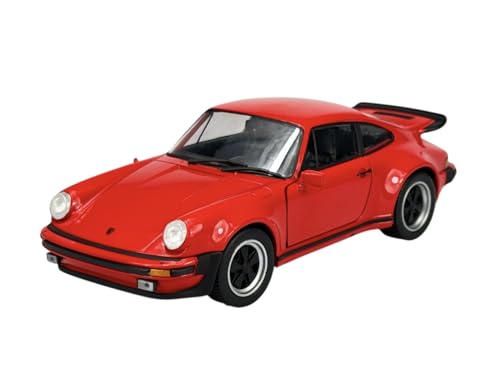 Welly Modell Auto Kompatibel mit Porsche 911 Turbo 3.0 Rot 1974 1:24 1/24 Metall Automodell Die Cast Neu im Karton von Generisch