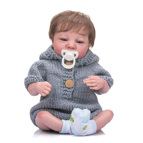 Wiedergeborene Babypuppen, realistische Silikonpuppen, Handgefertigte wiedergeborene Puppen mit weichem Körper, realistische Kleinkindpuppe, Kreative reale bewegliche realistische Puppen, süßes wieder von Generisch