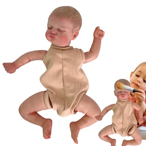 Wiedergeborene Kleinkindpuppen, realistische Kleinkindpuppe - Realistische schlafende weiche Kleinkindpuppe - Handgefertigte, weiche, gewichtete Reborn-Puppe mit Stoffkörper für Mütter, Freunde und Da von Generisch