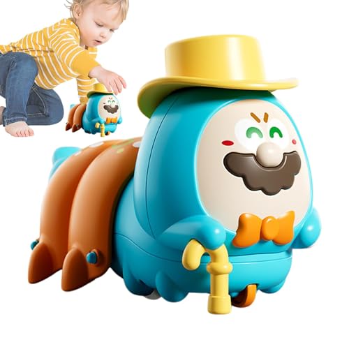 Wind-Up Caterpillar, Crawling Toys, Animal Walking Educational Kids, Interactive Toddler Activity Toy, Clockwork Caterpillar for Boys & Girls, Preschool, 11.7x6.5x7.6cm von Generisch