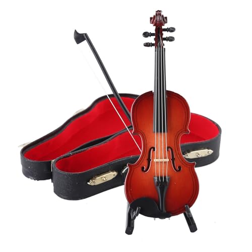 Winzige Violine mit Sound, M-ini Violine Figur, Miniatur-Violine aus Holz, kleinstes Violinenspielzeug, winzige Violine, die traurige Musik spielt, winzige Violine mit Sound Sob Story von Generisch